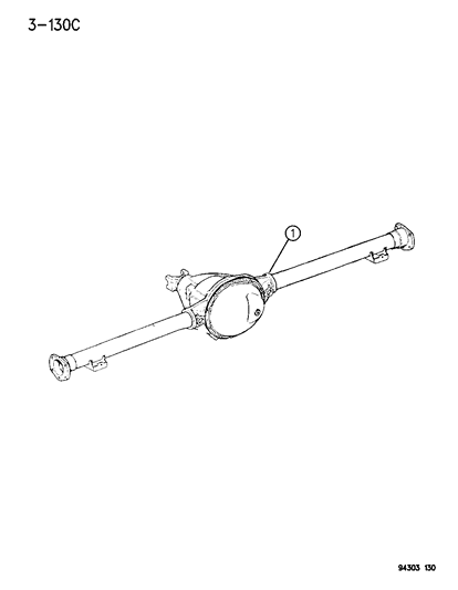 1994 Dodge Ram Wagon Axle Assembly, Rear Diagram 2 - Thumbnail