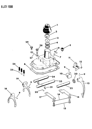 1988 Jeep J10 Forks, Rails, Shafts Diagram 5 - Thumbnail