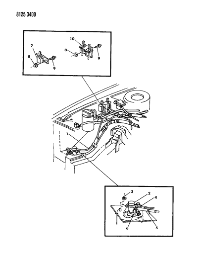 1988 Chrysler New Yorker Base Model Vapor Canister Diagram 3 - Thumbnail