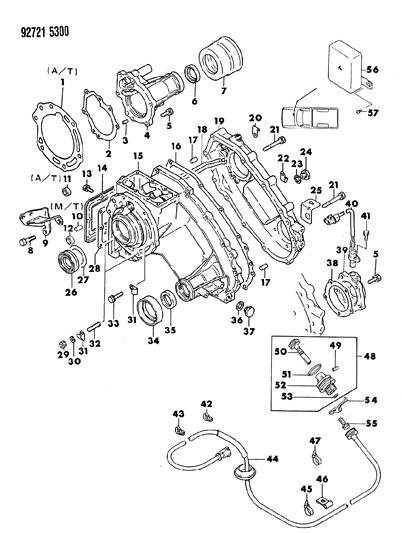 1993 Dodge Ram 50 Output Shaft Seal, Front Diagram for MD731708