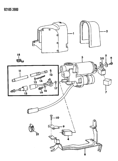 1992 Chrysler Imperial Return Hose Diagram for 4485627