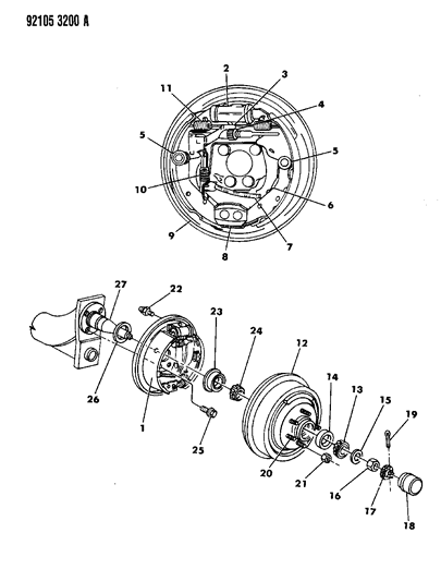 1992 Dodge Daytona Spindle, Rear Wheel Mounting (See Group 17) Diagram for 4636732