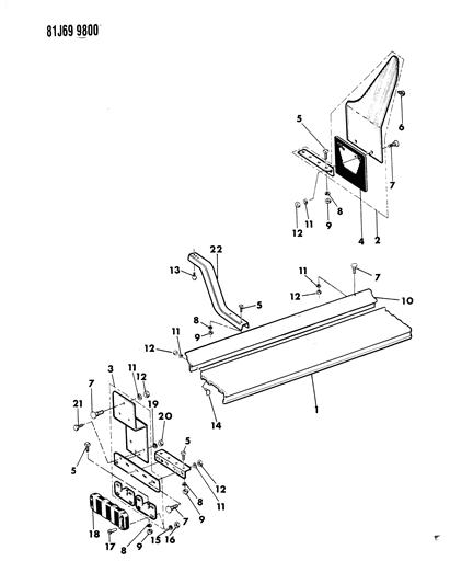 1986 Jeep J10 Soft Top & Hardware Diagram 1 - Thumbnail