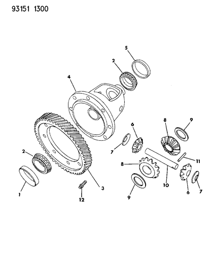1993 Chrysler LeBaron GTC Differential Automatic Transaxle 31Th Diagram