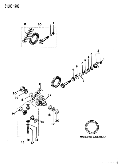 1986 Jeep Comanche Differential & Gears Diagram 2 - Thumbnail