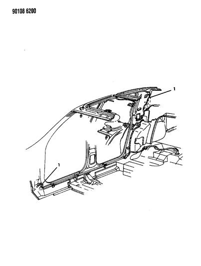 1990 Chrysler LeBaron Wiring, Body Diagram for 4481877