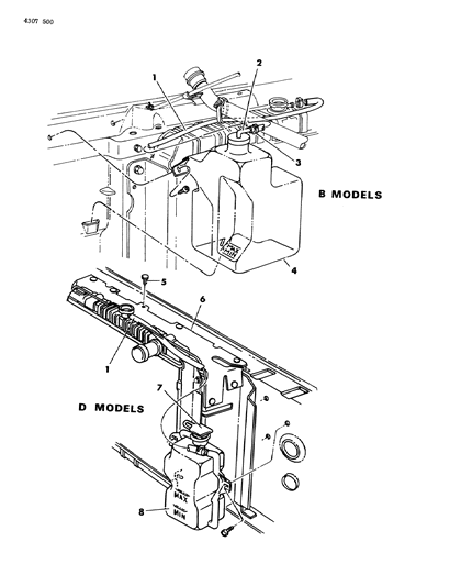 1984 Dodge Ram Wagon Coolant Reserve Tank Diagram