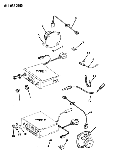1986 Jeep Comanche Speakers & Radio Knobs Diagram 2 - Thumbnail