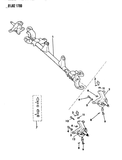 1986 Jeep Comanche Housing - Front Axle Diagram 3 - Thumbnail