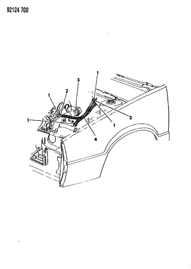 1992 Chrysler LeBaron GTC Plumbing - Heater Diagram 2 - Thumbnail