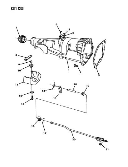 1988 Dodge D250 Gasket, Extension / Adapter, 7" Inside Diameter Hole Diagram for 4531192