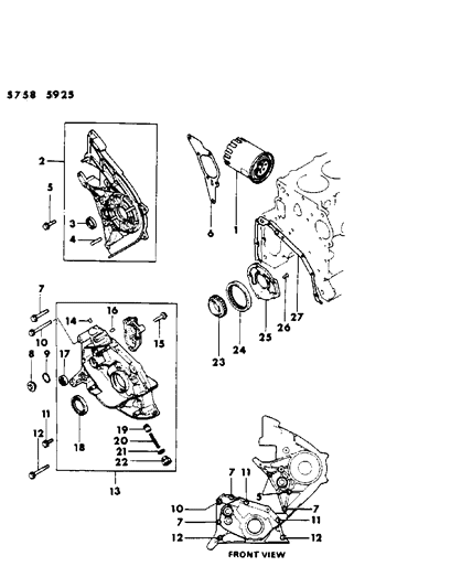 1986 Chrysler Conquest Oil Pump & Oil Filter Diagram 4 - Thumbnail