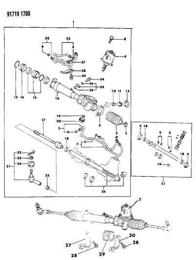1991 Dodge Stealth Gear - Power Steering Diagram 1 - Thumbnail