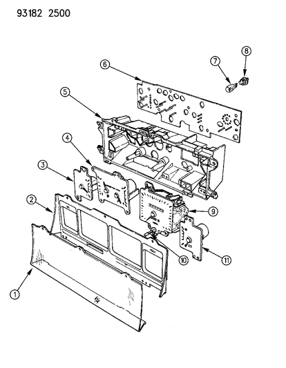 1993 Chrysler New Yorker Salon Instrument Panel Cluster Diagram