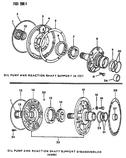 1987 Dodge Diplomat Oil Pump With Reaction Shaft Diagram 2 - Thumbnail