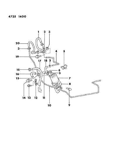 1984 Dodge Colt Vapor Gas Control Diagram 2 - Thumbnail
