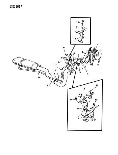 1988 Dodge Dakota Air Pump Tubing Diagram 1 - Thumbnail
