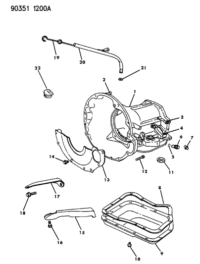 1990 Dodge Ram Wagon Case & Related Parts Diagram 1 - Thumbnail