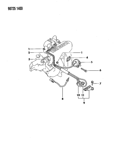 1990 Dodge Ram 50 EGR System Diagram 1 - Thumbnail