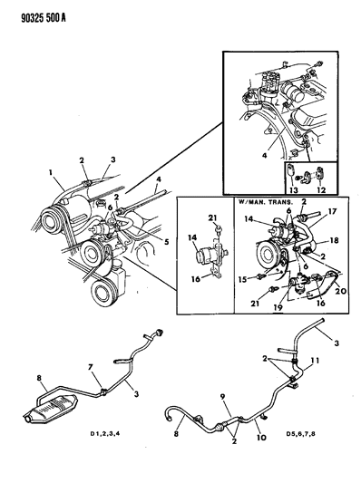 1993 Dodge D350 Air Pump Tubing Diagram 3 - Thumbnail