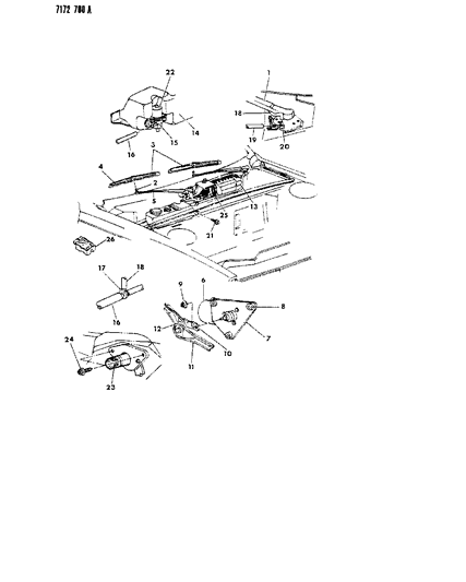 1987 Dodge Aries Front Transmission Diagram for 4240512