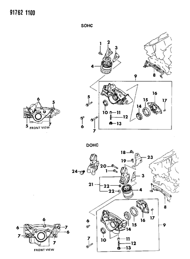 1991 Dodge Stealth Oil Pump & Filter Diagram 3 - Thumbnail