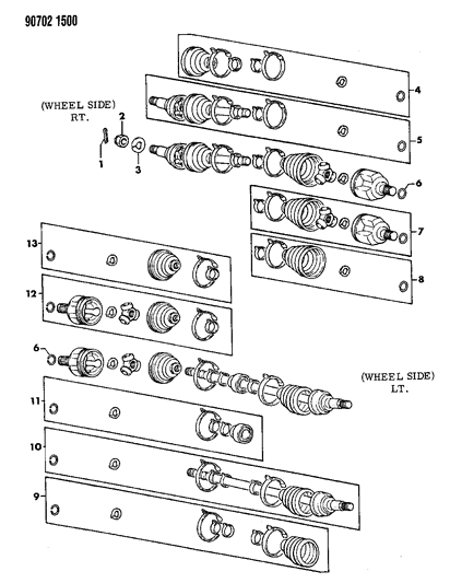 1990 Dodge Colt Axle, Front Diagram 3 - Thumbnail