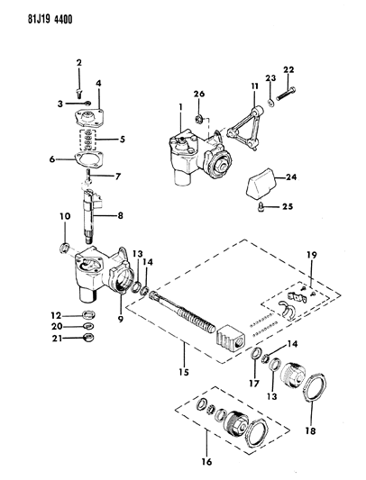 1984 Jeep Wagoneer Gear - Steering Diagram 2 - Thumbnail