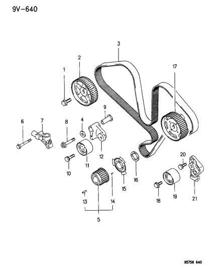 1996 Dodge Stealth Timing Belt Diagram 1 - Thumbnail