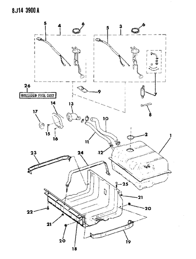 1990 Jeep Wrangler Fuel Tank Diagram 1 - Thumbnail