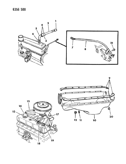 1987 Dodge W150 Indicator, Oil Level Diagram for 3497030