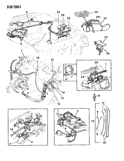 1989 Dodge Daytona ECM Diagram for R5234940