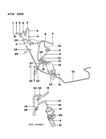 1984 Dodge Colt Vapor Gas Control Diagram 1 - Thumbnail