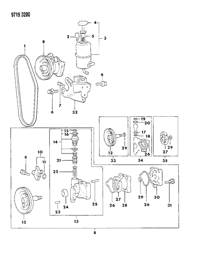 1989 Dodge Ram 50 Power Steering Pump Diagram 1 - Thumbnail