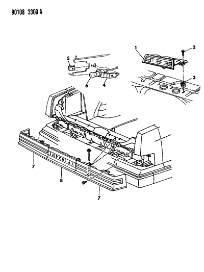 1990 Chrysler Imperial Lamps & Wiring - Rear Diagram 1 - Thumbnail