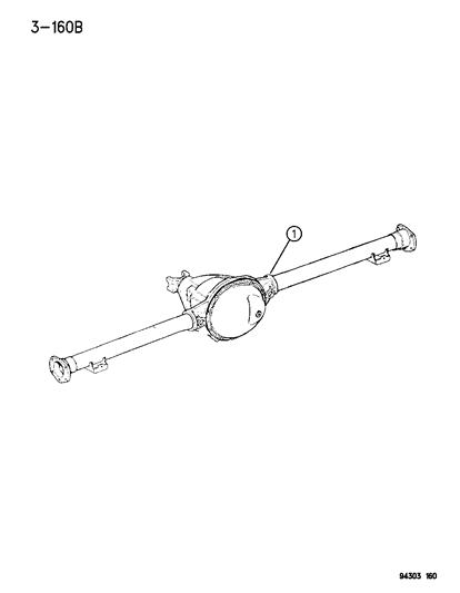 1994 Dodge Ram 2500 Axle Assembly, Rear Diagram 4 - Thumbnail