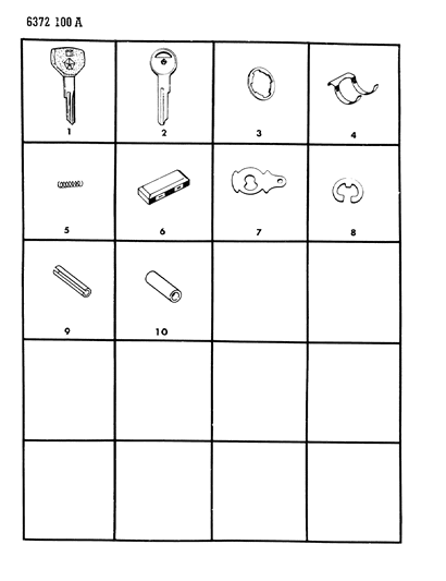 1987 Dodge D150 Lock Cylinders Diagram