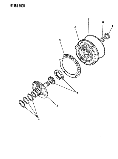 1991 Chrysler LeBaron GTC Oil Pump With Reaction Shaft Diagram 2 - Thumbnail