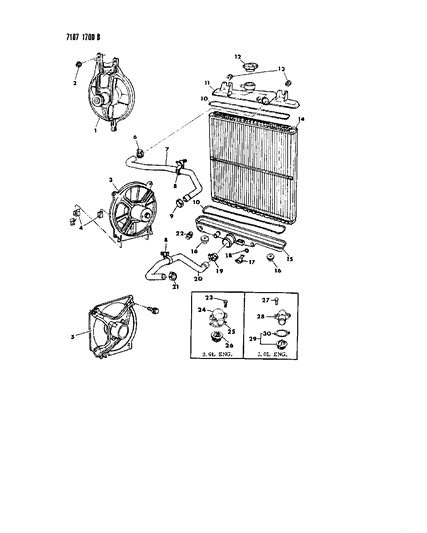 1987 Dodge Caravan Thermostat Diagram for MD997310