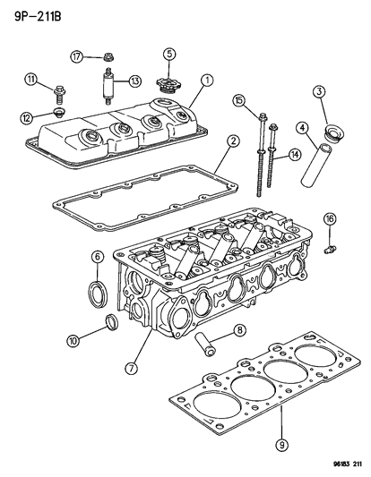1996 Chrysler Sebring Spark Plug Tube Diagram for 4777042