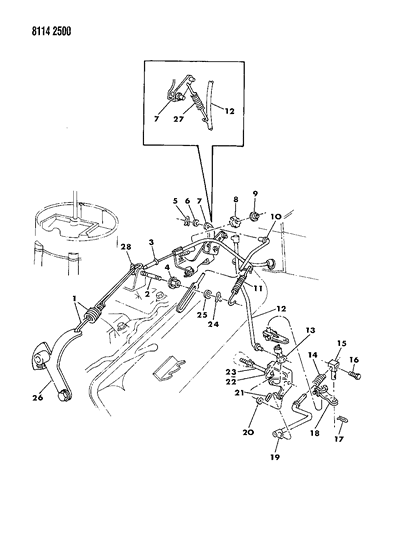 1988 Dodge Diplomat Throttle Control Diagram 3 - Thumbnail