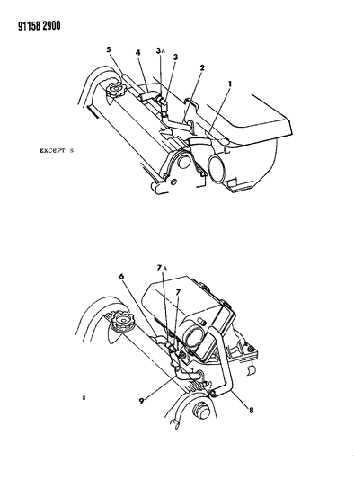 1991 Chrysler LeBaron GTC Crankcase Ventilation Diagram 1 - Thumbnail