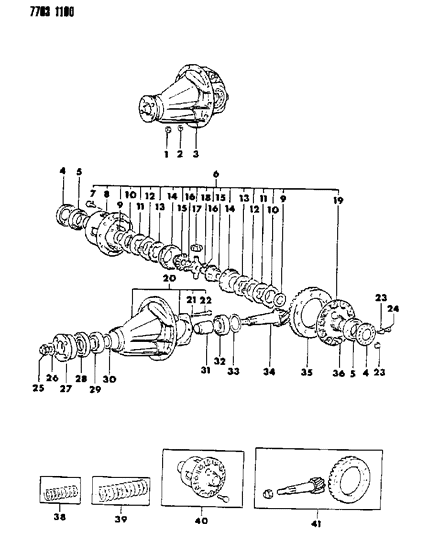 1988 Dodge Ram 50 Spacer, Pinion Bearing (L=46.67) W/2.4L Engine Diagram for MB569369