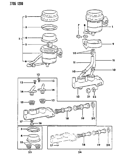 1987 Dodge Colt Brake Master Cylinder Diagram 1 - Thumbnail