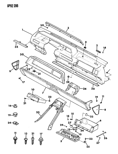 1992 Dodge Monaco Screw Diagram for 34201510