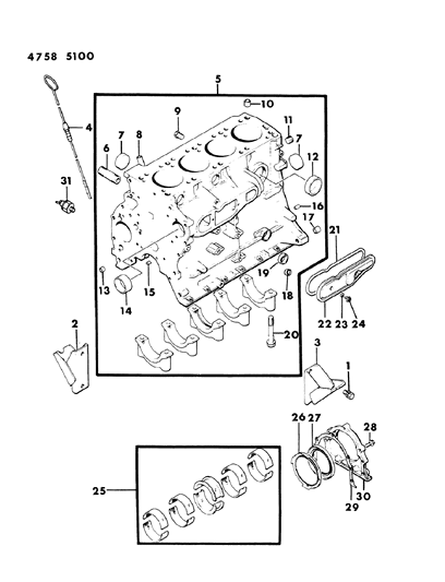 1984 Dodge Ram 50 Cylinder Block Diagram 3 - Thumbnail