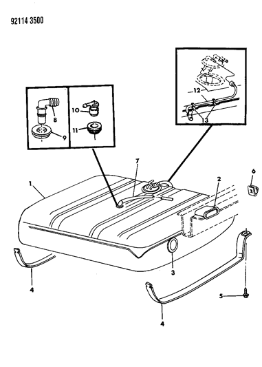 1992 Dodge Caravan Fuel Tank Diagram 1 - Thumbnail