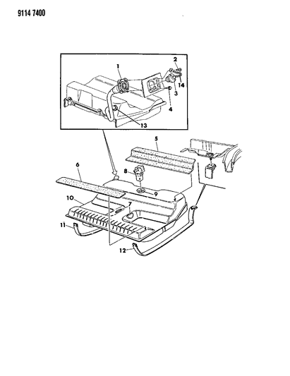 1989 Chrysler TC Maserati Fuel Tank & Filler Tube Diagram