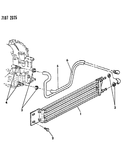 1987 Dodge Aries Oil Cooler Diagram 2 - Thumbnail