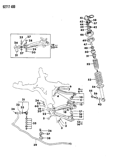 1994 Dodge Stealth Suspension - Rear Diagram 1 - Thumbnail